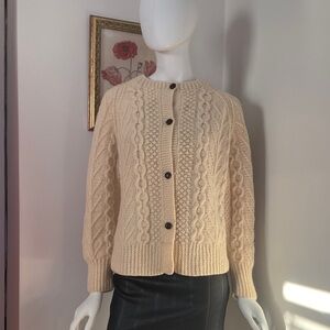 Cable Knit Cream Cardigan
